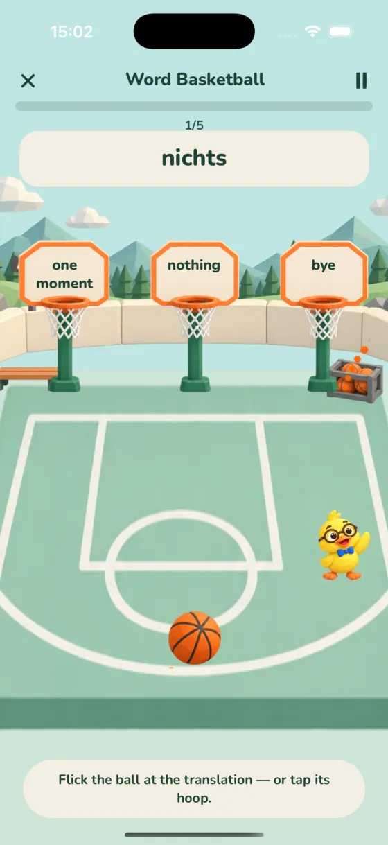 Word Basketball game